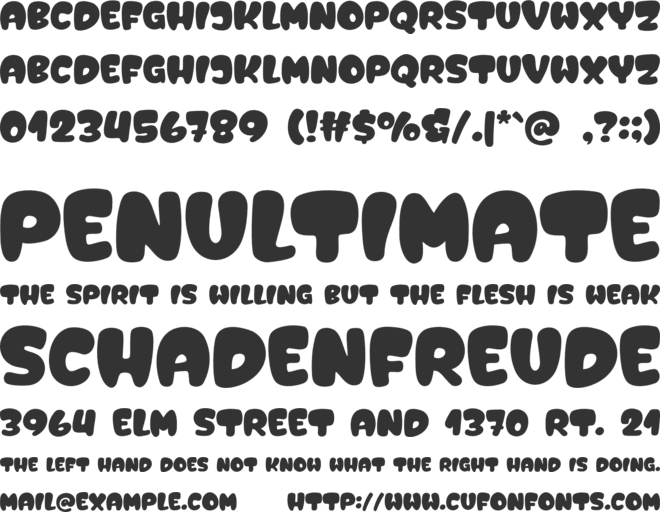 Bigover font preview
