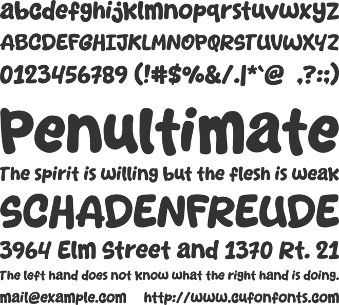Gocake font preview