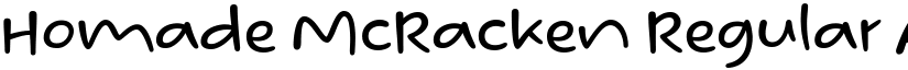 Homade McRacken Regular font