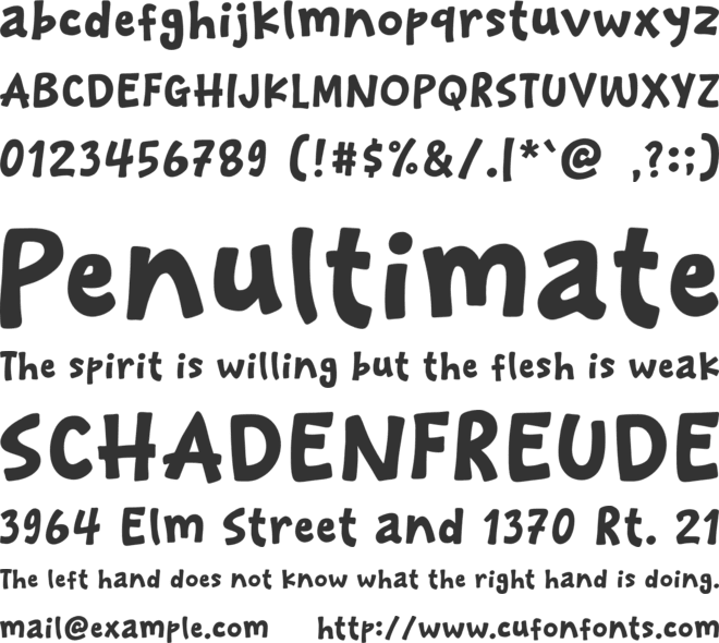 Baksoap font preview