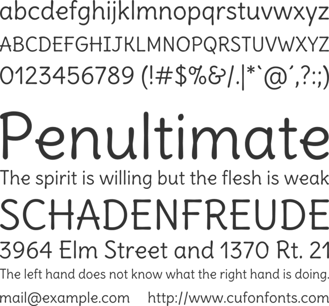 Delius School font preview