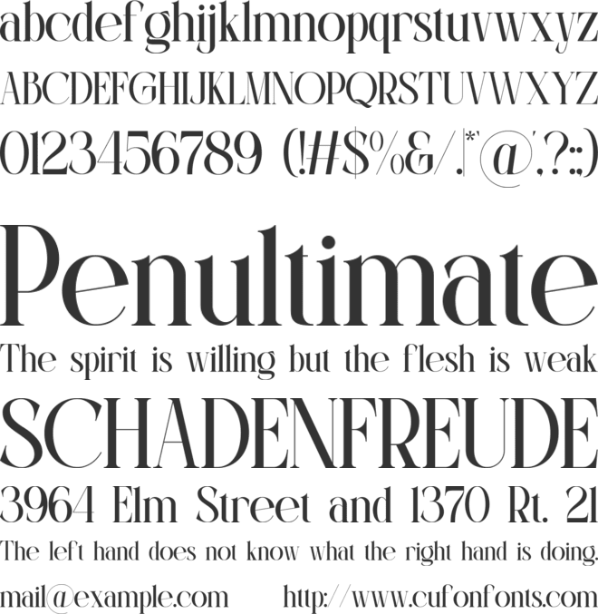 Berosh font preview