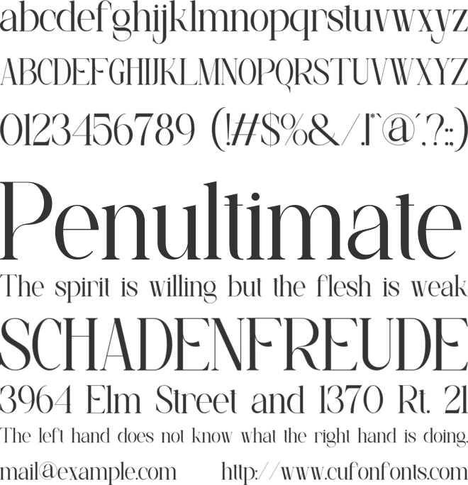 Diseva font preview