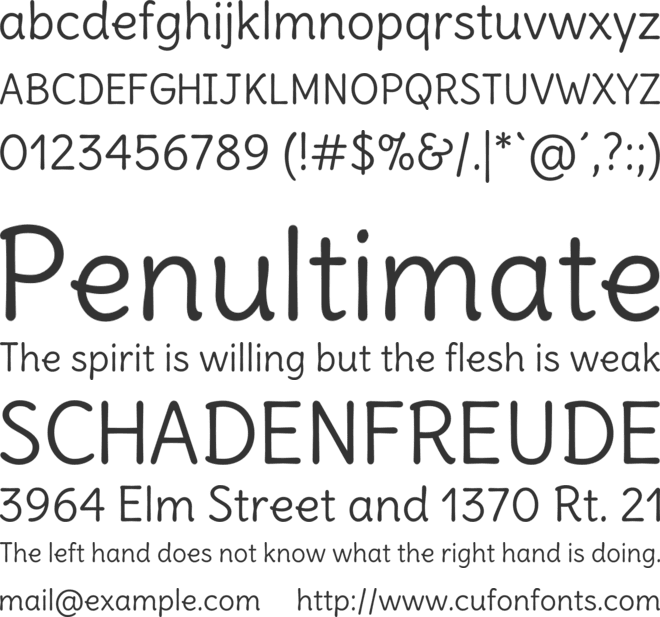 Delius School Regular font preview