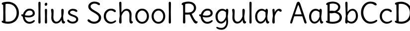 Delius School Regular font download