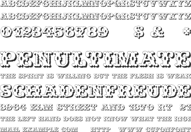 Wild West font preview