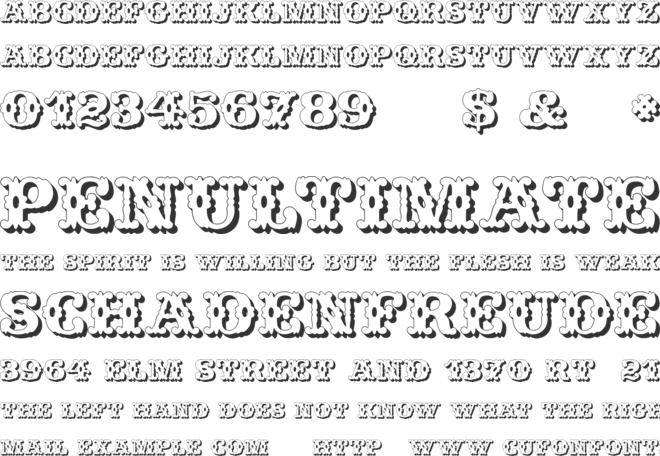 Wild West font preview