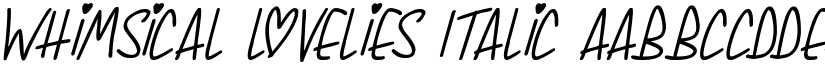Whimsical Lovelies Italic font