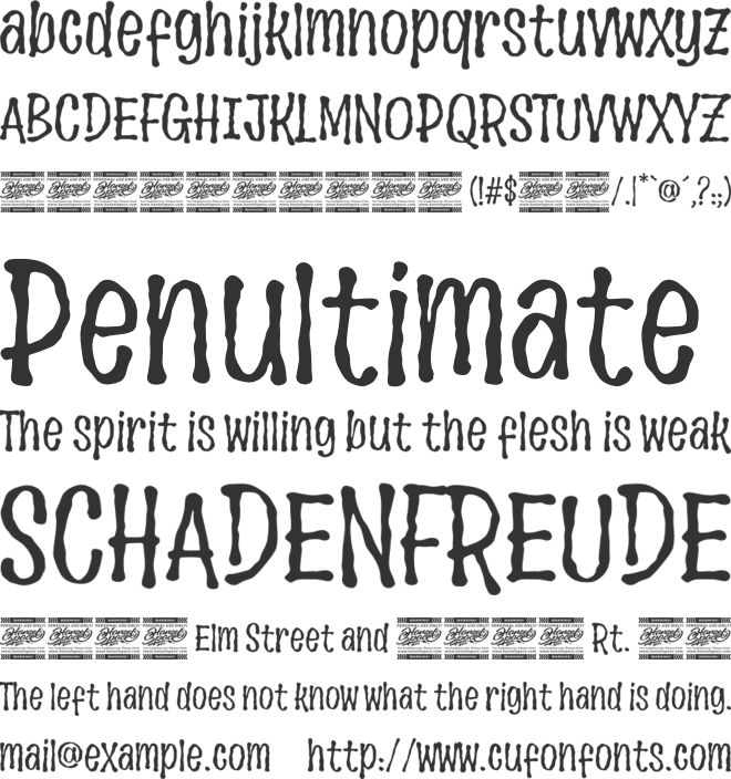 Glickow font preview