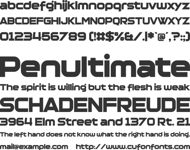 Relidux font preview