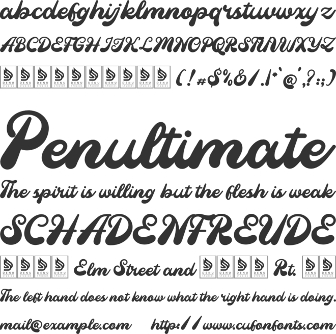 Mainer Wisdom font preview