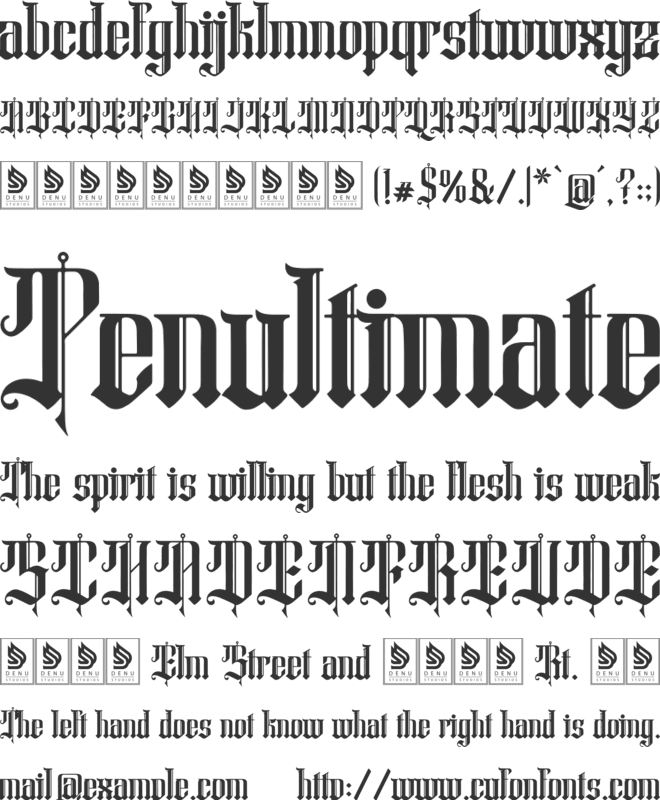 Chronicle Reign font preview