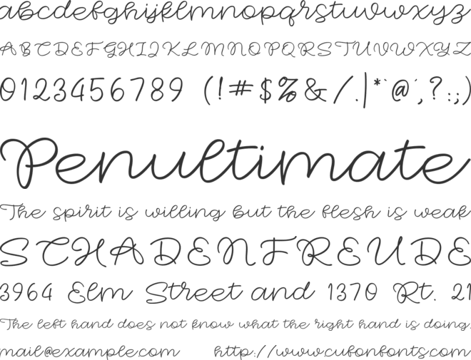 Slumbering Hedgehog PersonalUse font preview