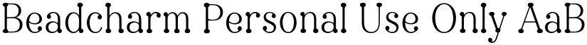 Beadcharm Personal Use Only font download