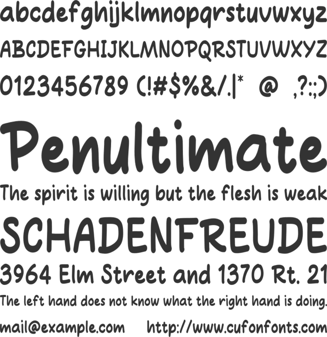 SHORT GOOD font preview
