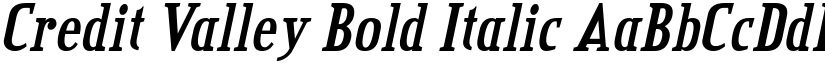 Credit Valley Bold Italic font