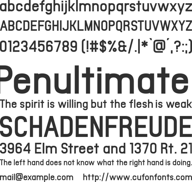 Office Square font preview
