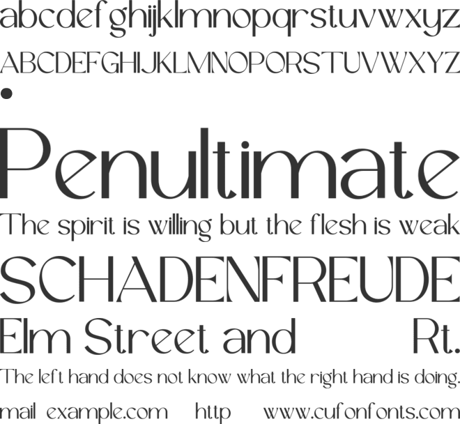NOCELIA font preview