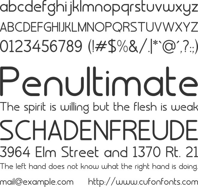 Urema font preview
