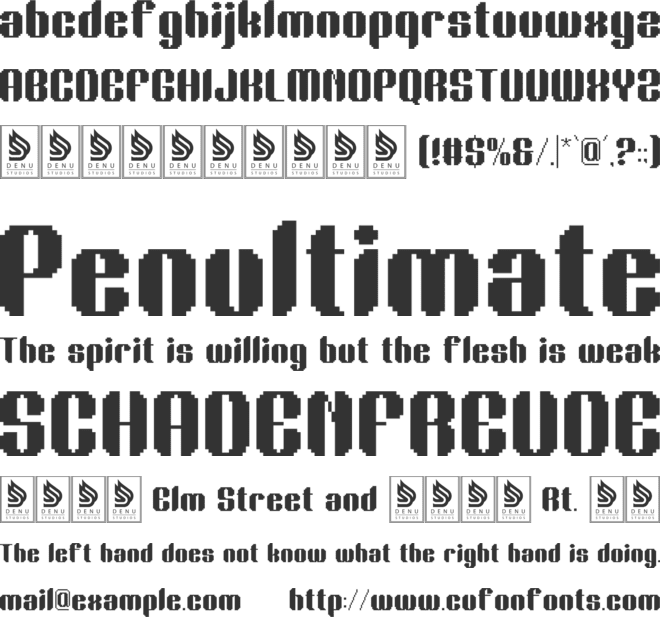 Eight Byte font preview