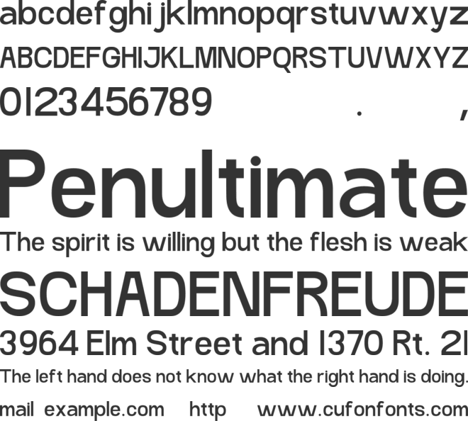 Kenvior font preview
