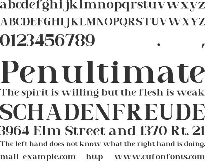 Caelvin font preview