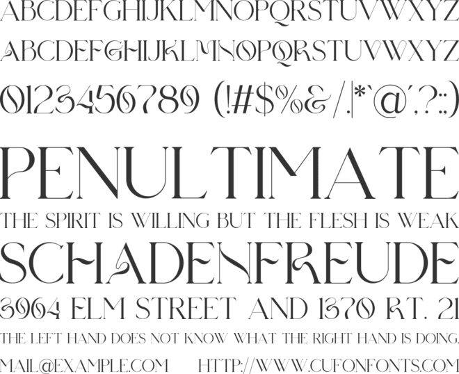Minneth font preview