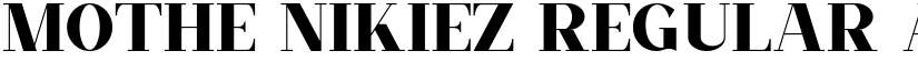 Mothe Nikiez Regular font