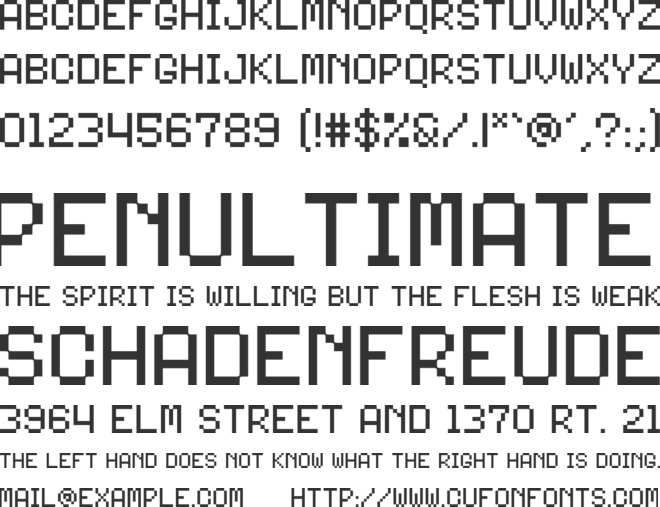 Pixfay font preview