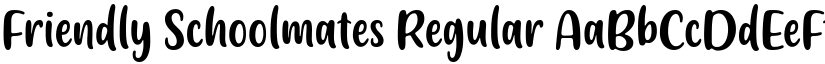 Friendly Schoolmates Regular font