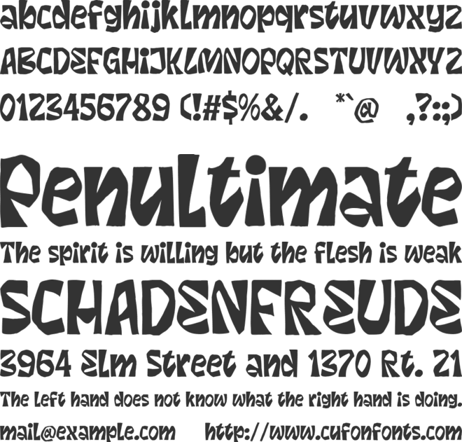 Gravelads font preview
