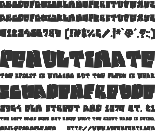 Lican Boxy font preview