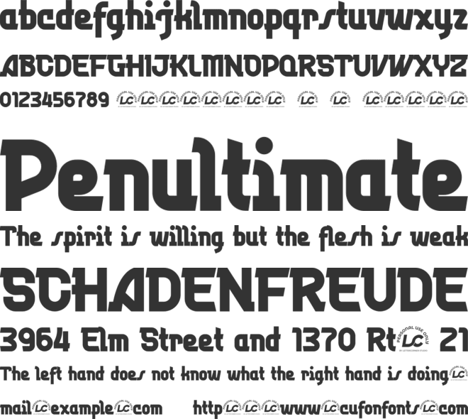 Motorsport font preview