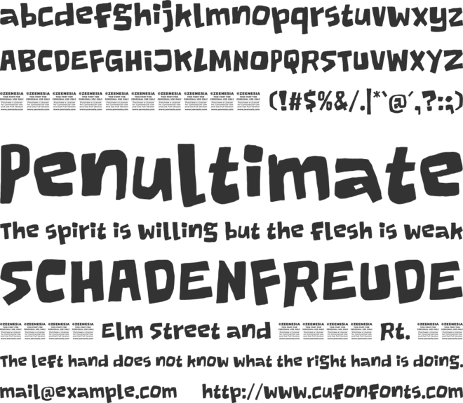 Bloby Crash Personal Use Only font preview