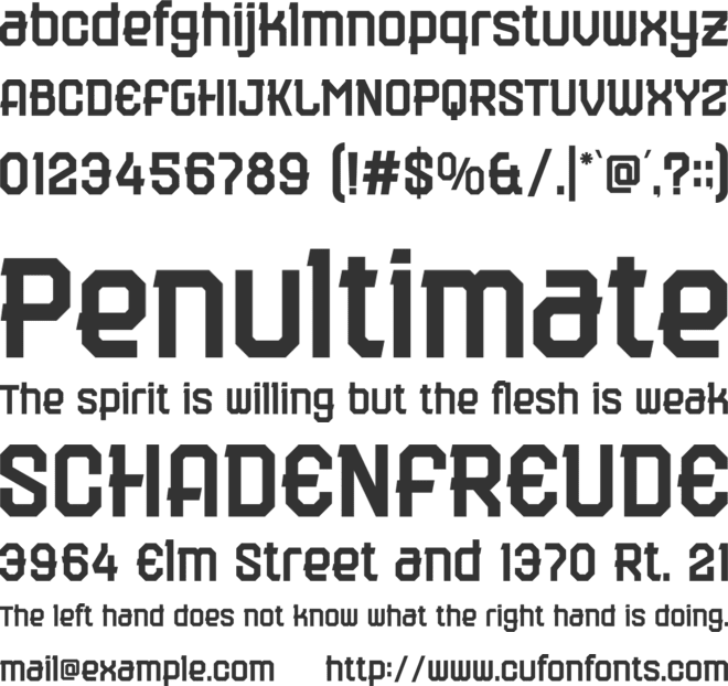 Tampa Bay font preview