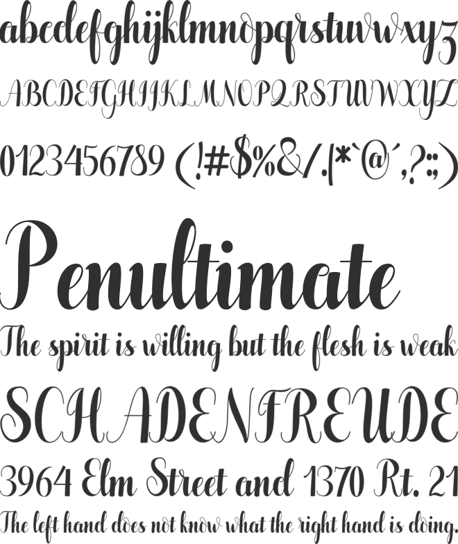 Pugsley font preview