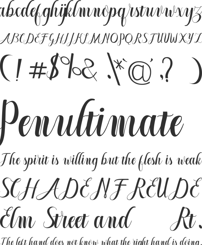 Cintella free font preview