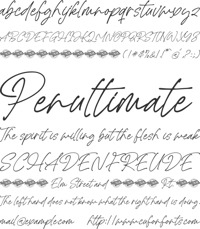 La Rettany font preview