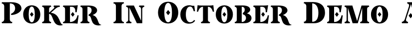 Poker In October Demo font
