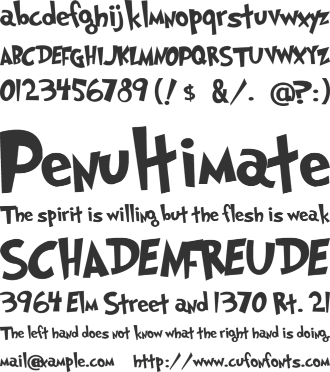 Zionitment font preview