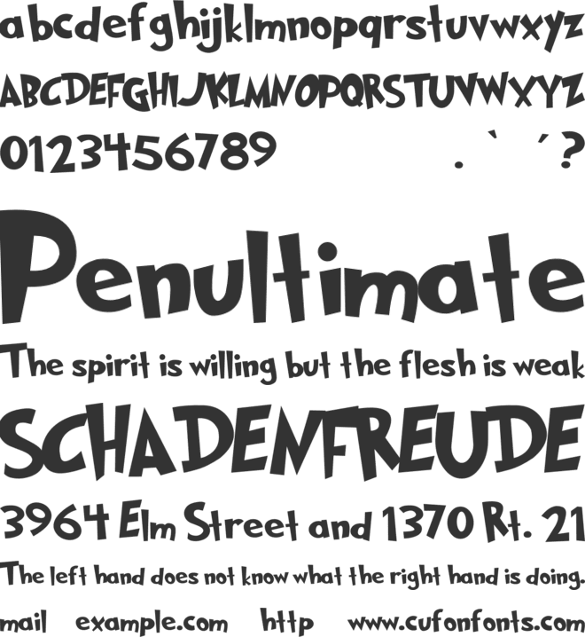 Kinologless font preview