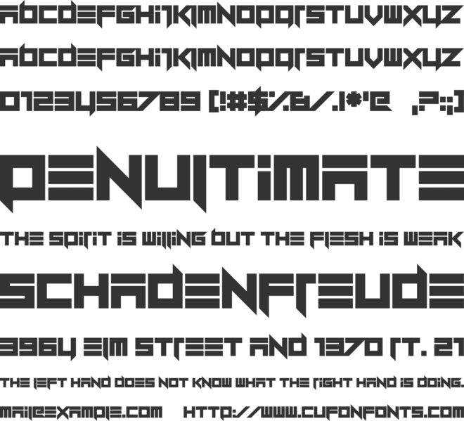 Dillydallier Straight font preview