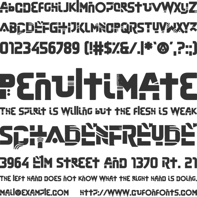 Shizuoka Cyberpunk font preview