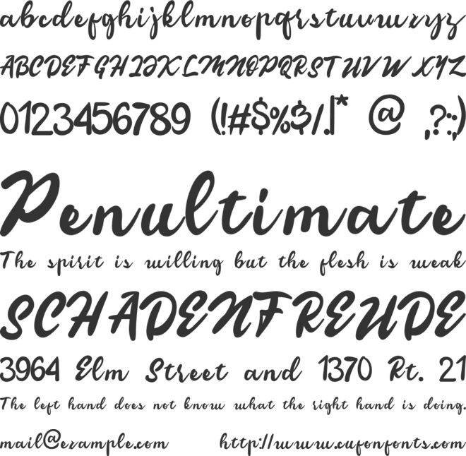 Vertilaser Cursive Cute Calligraphy font preview