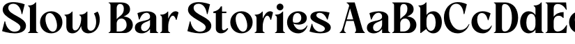 Slow Bar Stories font download