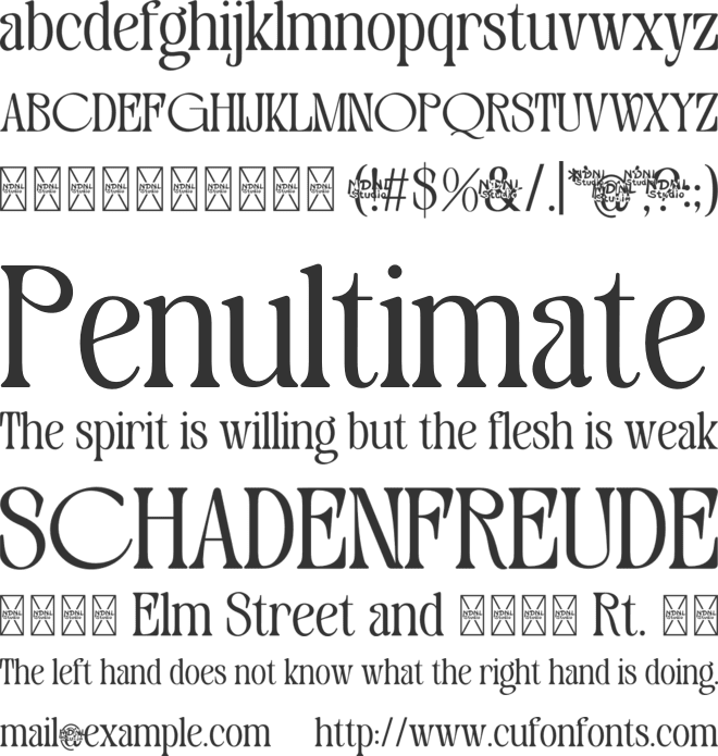 Congenty font preview