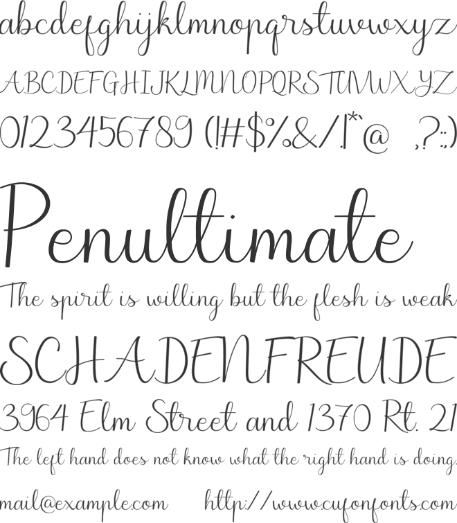 Marchie font preview