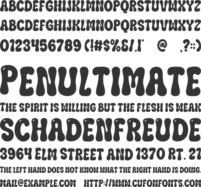 Burst Bubble font preview