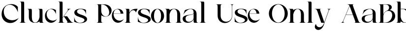 Clucks Personal Use Only font download