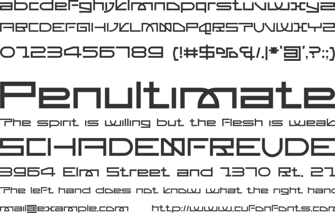 Fuutech font preview